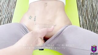 Naive yoga student gets stretched and fucked hard by instructor