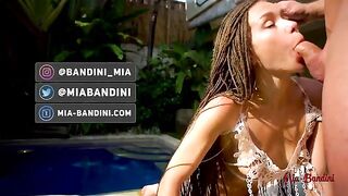 The beauty had sex with a guy in the pool, it was amazing