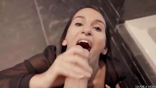 Five-star blowjob and fuckface for the massive cock of the extra small Danika Mori