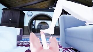 Lumine gives foot job with passion - Genshin Impact Feet Hentai