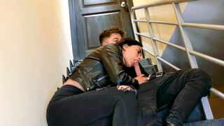 We fucked on the stairs of our apartment's top floor
