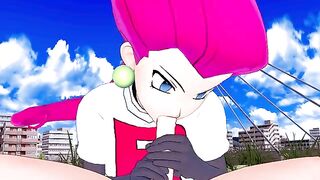 Jessie from Team Rocket wants to fuck your rocket Pokémon in this POV hentai