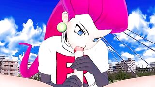 Jessie from Team Rocket wants to fuck your rocket Pokémon in this POV hentai