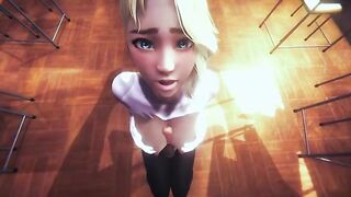 POV Spider Gwen fucks with you gently (3D porn 60 FPS)