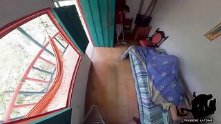 A cute girl is working as a maid in the hostel, her workload intense