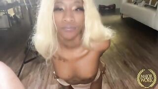 Mini Stallion, 4'4" Ebony star, takes on intense, rough action