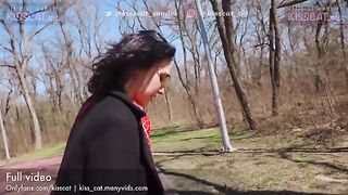 Public pick up with Russian student and outdoor sex action
