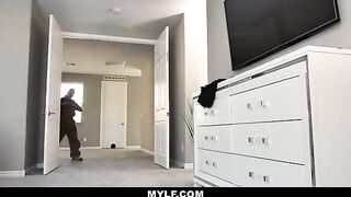 A hot babysitter Joslyn James gets fucked by her boss