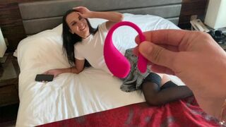 Lover is controlling my orgasm with the Lovense Lush toy again. It's so annoying!