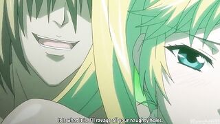 Horny girl from the world of Hentai gets her pussy railed by two dudes