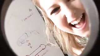 Sunny Lane is a professional in blowing jobs, showcasing her skills everywhere