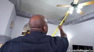 Hunky Handy Man Screws Petite BBC Slut Jazmin Luv Hard