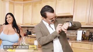 Two hungry pussies get a double-ended dildo and have an intense session