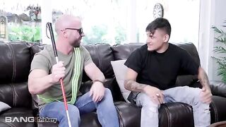 Blind guy tricks sexy brunette Vienna Black into sex