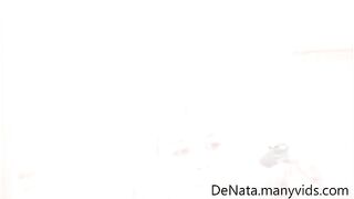 First double penetration with sexy brunette DeNata