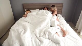 The hot blonde seduced her stepson and his GF