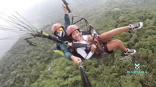Colombian actress Mariana Martix squirts while paragliding in stunning HD video