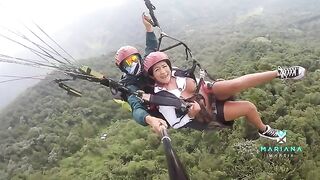 Colombian actress Mariana Martix squirts while paragliding in stunning HD video