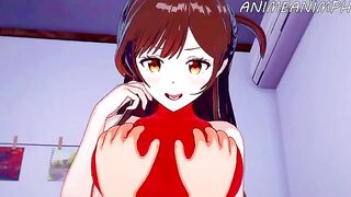 Hentai version of Rent a Girlfriend featuring Chizuru Mizuhara in a special service