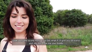 A young and pretty runner got fucked right outdoors by a stranger