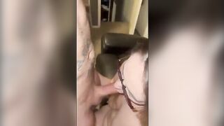 The wife has a great sex with a tattooed guy while hubby is at work
