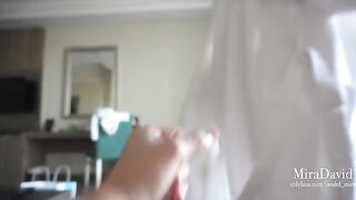 This babe knows how to relax on vacation with a perfect body. Handjob & Hard fuck her Pussy