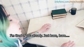 A teacher fucked in the ass a schoolgirl who doesn’t want to listen to his lesson
