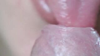 She could not swallow the huge load, so she had to spit it out
