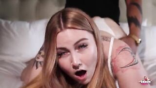 Pale PAWG Gracie Squirts gets her pussy filled with BBC creampie