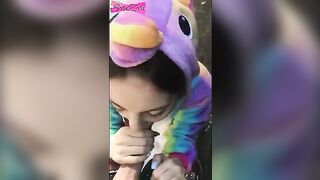 A girl ran into the woods, got fucked, and received a cumshot