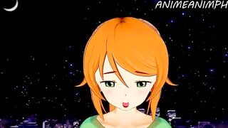 Hentai Minecraft with Alex getting fucked from behind in an intense scene