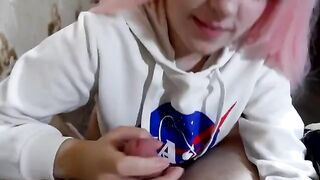The girl was reading a book but was suddenly interrupted and turned into sex