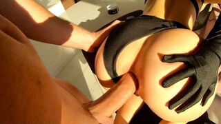 The cute woman is very fond of anal sex, and her partner too