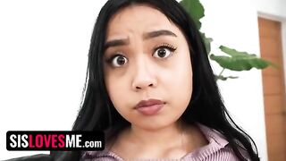 The lucky stepbrother fucked his big assed busty stepsis to keep her sex videos secret