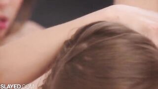 Roommates are having fun and playing around with each other in a steamy scene