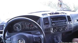 A guy picked up a girl in his car and fucked her there