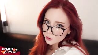 A secretary with big boobs gets fucked after her work