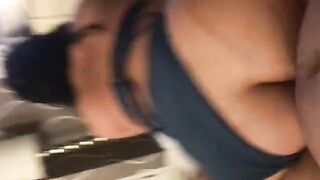 Asian baby momma with big booty gets fucked in Miami