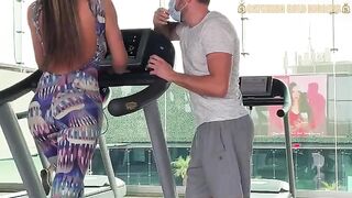 Girl with a big ass was picked up from the gym and had sex with a man