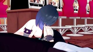 Genshin Impact Yelan gets fucked in doggy style by a hot babe