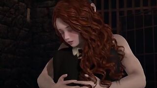 Hermione Granger and Harry Potter engage in passionate action on the third floor