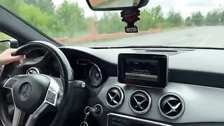 A hot girl buys a used car and fucks the seller in the car. Hot babe!