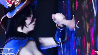 Mona Astrologer fucks through a glory hole to pay her debts in this steamy scene