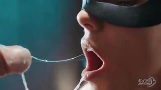 That's what a real cumslut should do with used condoms! Draining big fat loads in 4K close up