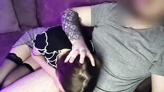 the girl sitting next to me was sexy, so I fucked her mouth - Sunako_Kirishiki