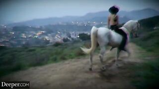 Cowgirl Kenna shares BBC with kinky hottie Anna Claire in HD