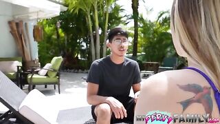 Pervert guy fucks his stepsister and she swallows to keep it a secret