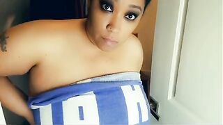 Ebony BBW stepmom forced to fuck her stepson in the closet