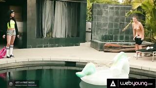 The bored girl Savannah Sixx cheats on her BF with the hot skater Gia Derza