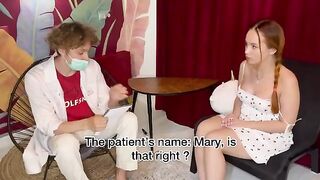 The doctor checked the girl's virginity by examining her intimately